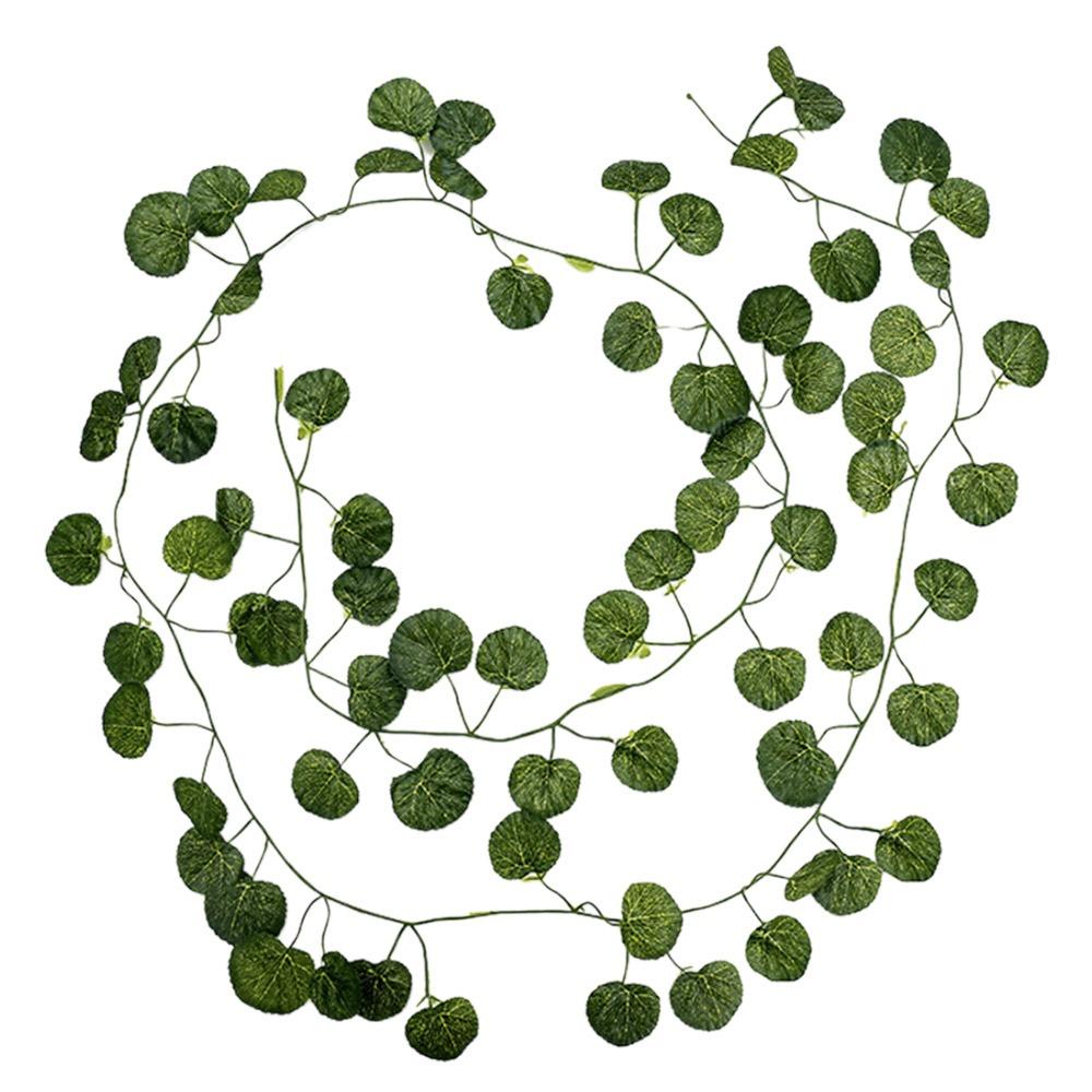 12PCS Green Artificial Ivy Leaf Flexible Vine Lightweight Hanging Garland DIY Accessories Craft Artificial Vine Party Supplies