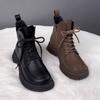 Herbst Winter Damen Motorradstiefel Beliebte Plüsch Warme High-Top Kurze Stiefel Outdoor Wasserdichte Plateau Stiefeletten Damenschuhe