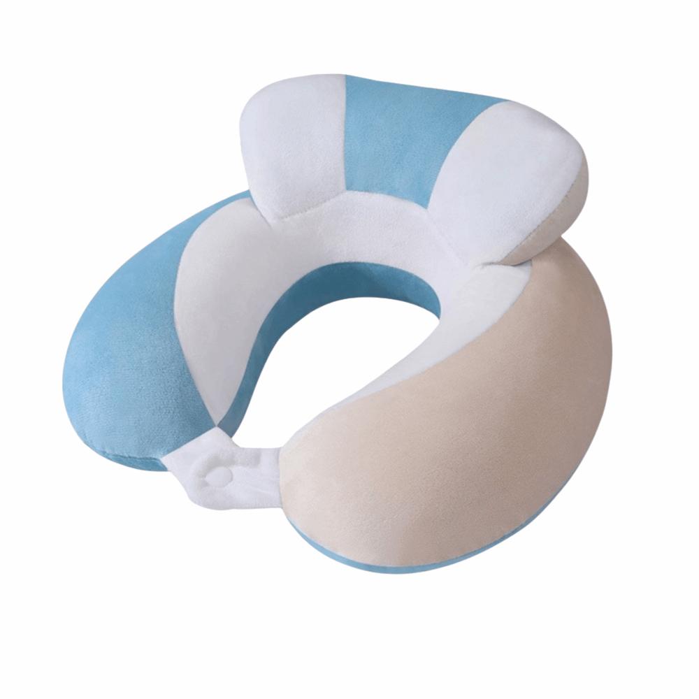 Adjustable Travel Neck Pillow U Shaped Office Nap Pillow Practical Neck Support Pillow Office Use синий