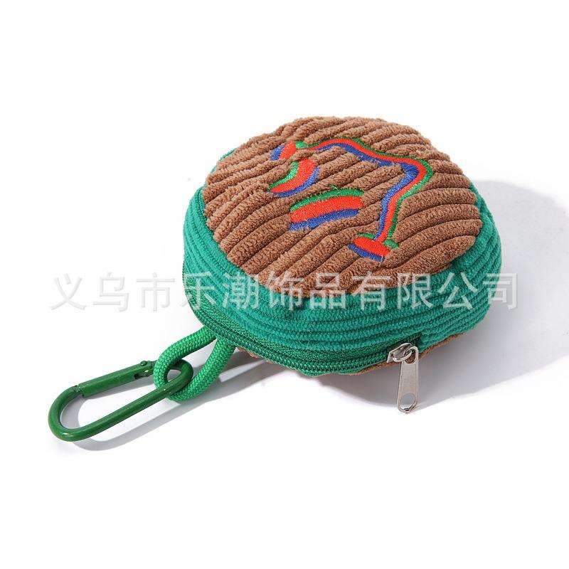 New Embroidery Change Bag, Keychain Bag, Pendant, Female Cutie Storage Jewelry, Corduroy Coin Bag.