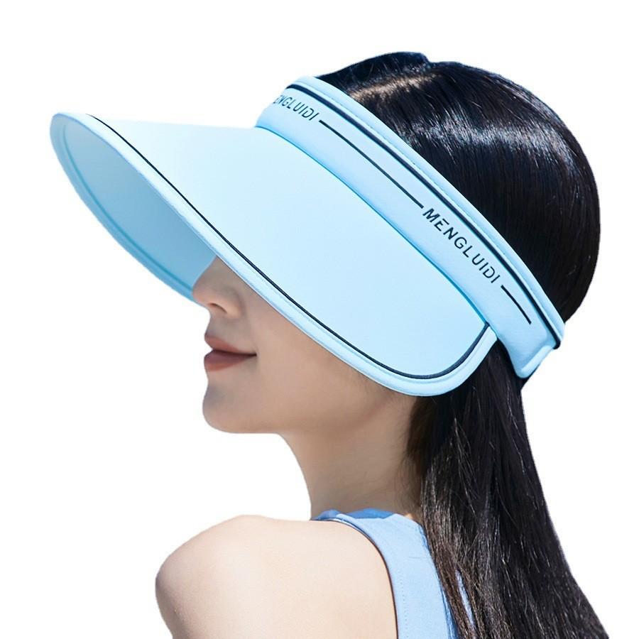 Fashionable Ice Silk Outdoor Sun Hat Women Summer Anti-uv Sunscreen Hat Adjustable Big Brim Breathable Hat