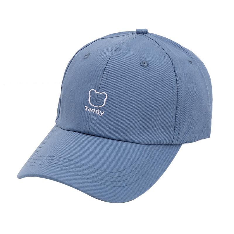 Embroidery Cute Bear Baseball Cap Korean Style Adjustable Cotton Sun Hat