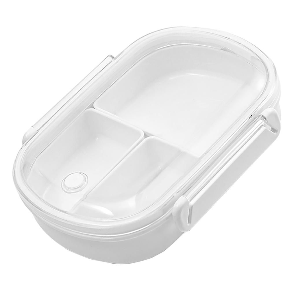 Bento Box 490ml 3 Přihrádky Nepropustná Odnímatelná Pevná ABS Vhodná do mikrovlnné trouby Dětská svačinová krabička pro