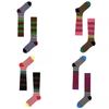 Striped Retro Contrasting Calf Socks Double Needle Knee Stacking Socks Personalized Fashion Pure Cotton Socks