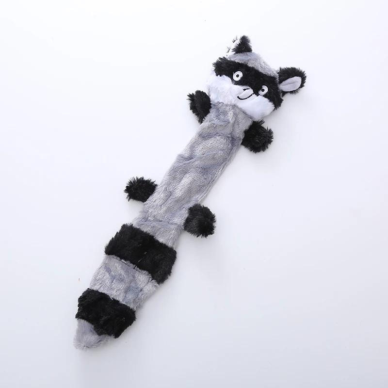 Pet Dog Toy Squirrel Raccoon Plush Interactive Bite Resistant Molar Skin Shell Pet Supplies Dog Toys for Small Large Dogs