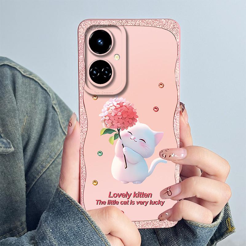 For Tecno Camon 19 CI6n / 19 Pro CI8 Phone Case Cover Silicone Sweet Painted Shell Cartoon Funda Printed Protective Casing Coque