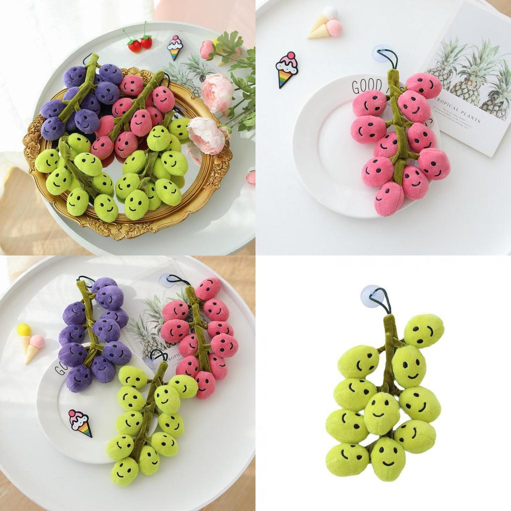 Funny Grapes Plush Toy Doll Unique Fruit Decorative Pendant For Creative And Quirky Decoration Short Plush Stuffed Toy