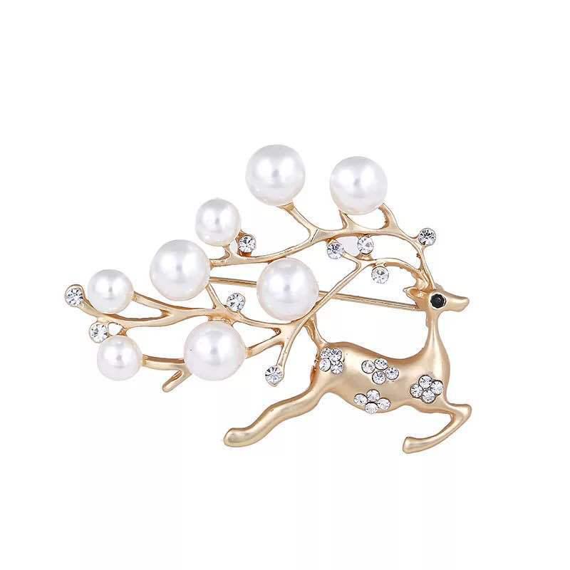 High-Grade Pearl Flower Brooch Scarf Pin for Women and Men