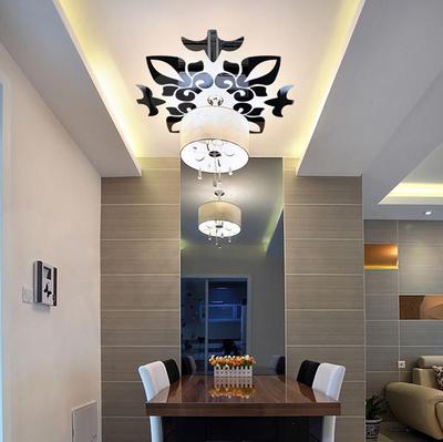 Creative Abstract Acrylic Style 3D Wall Stickers Mirror Ceiling Wall Mirrors