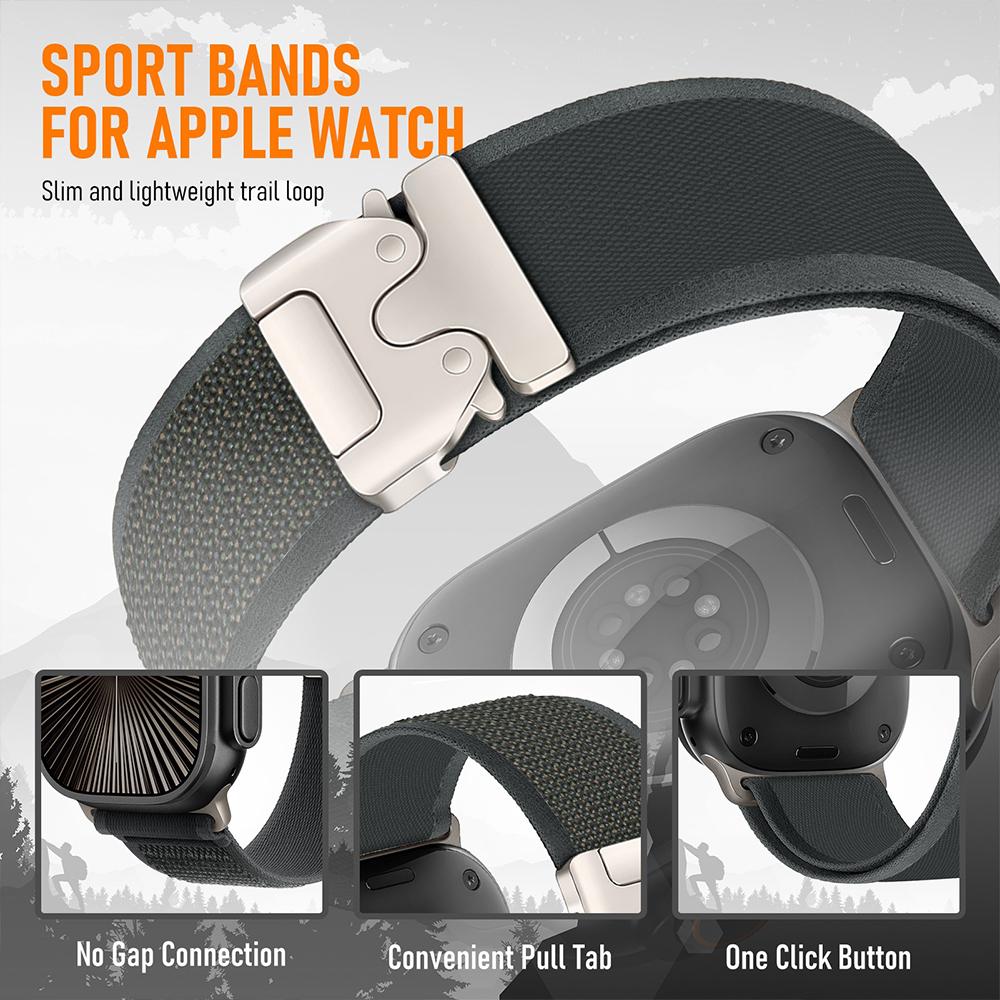 Trail Loop Band for Apple Watch Ultra 2 49mm Series 10 9 8 7 46mm 42mm 41mm 45mm Sports Nylon Wristband IWatch 6 5 4 SE 40/44mm
