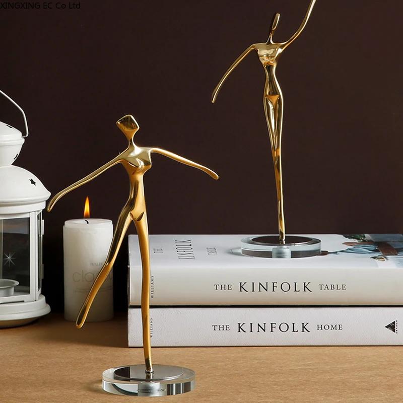 Pure Copper Ballet Girl Decoration Modern Light Luxury Creative Character Crafts Gift TV Cabinet Home Decoration Furnishings