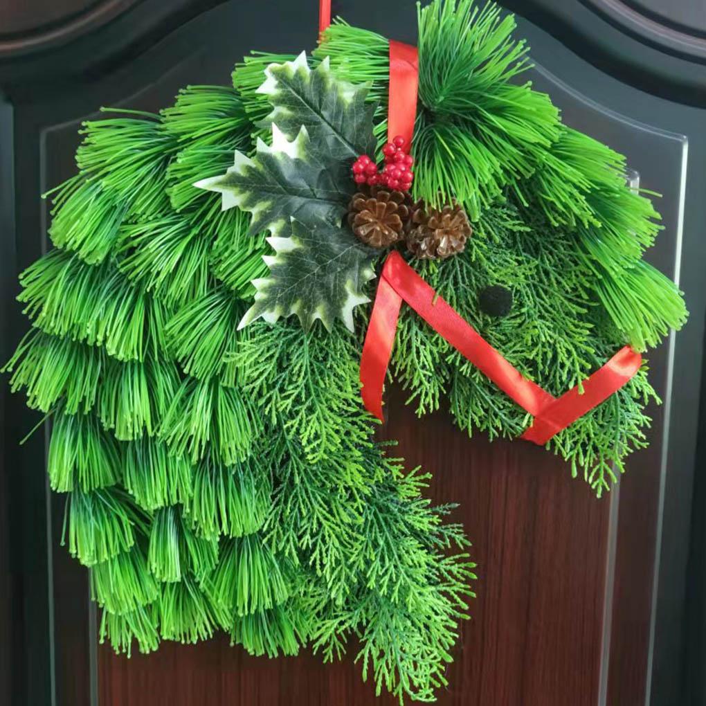 Weihnachtskranz Weihnachts-Girlanden Ornamente Bauernhaus Pferdekopf Grußanhänger Partyzubehör Neujahr Halloween-Zubehör