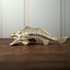 Legierung Retro Fischskelett Ornament Handgeschnitzt Exquisite Vintage-Oberfläche für Haus Schreibtisch Büro Arbeitszimmer Dekoration