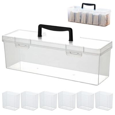 Solvanta Förvaringslåda för Pokemonkort, Genomskinligt Fodral, Förvaring för Top Loaders, Rymmer 900 Kort, 35,8 cm Bred x 10,8 cm Djup x 12 cm Hög