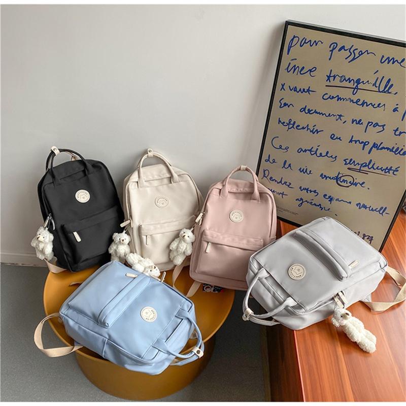 Ins Stylish And Spacious Nylon Backpack For Teenage Girls