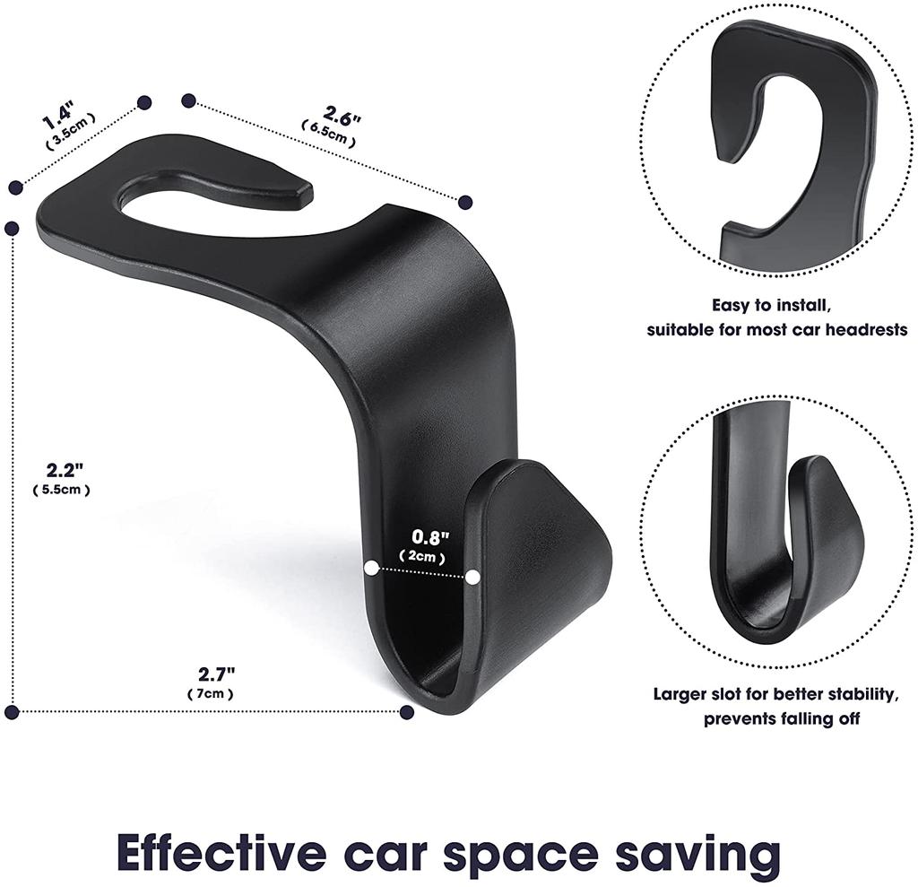 Car Seat Back Hook Universal Headrest Hook Car Accessories Interior Organizer Hanger Holder Storage For Car Bag Handbag Purse
