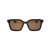Minimalist Logo Series Textured Plate Polarized Square Sunglasses Men's