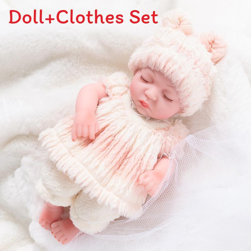 Reborn Baby Doll Toy 12in Soft Silicone Sleepwear For Kids And Collectors