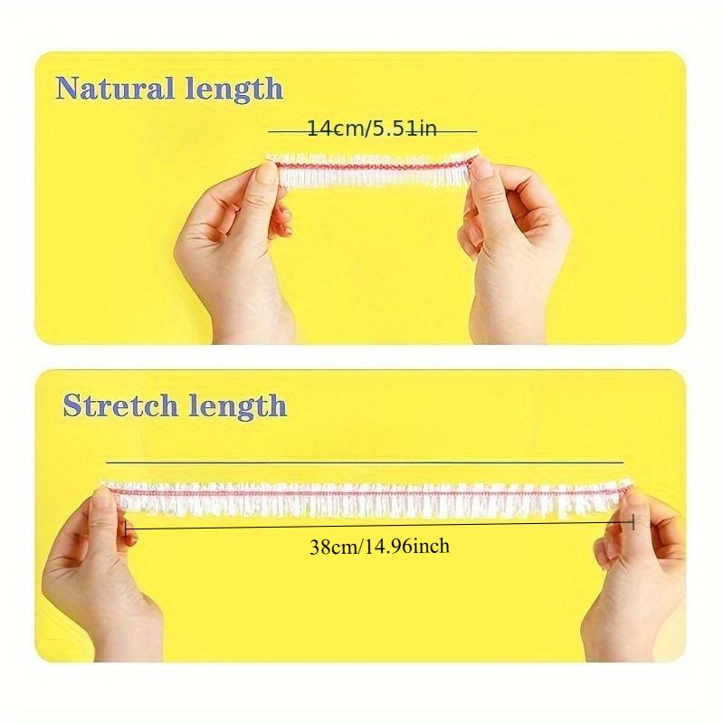 100pcs Food Grade Non Tear Cling Film Cover, Transparent Elastic Disposable Bowl Cover, Cling Bag, Household Kitchen Bowl And Plate Cover