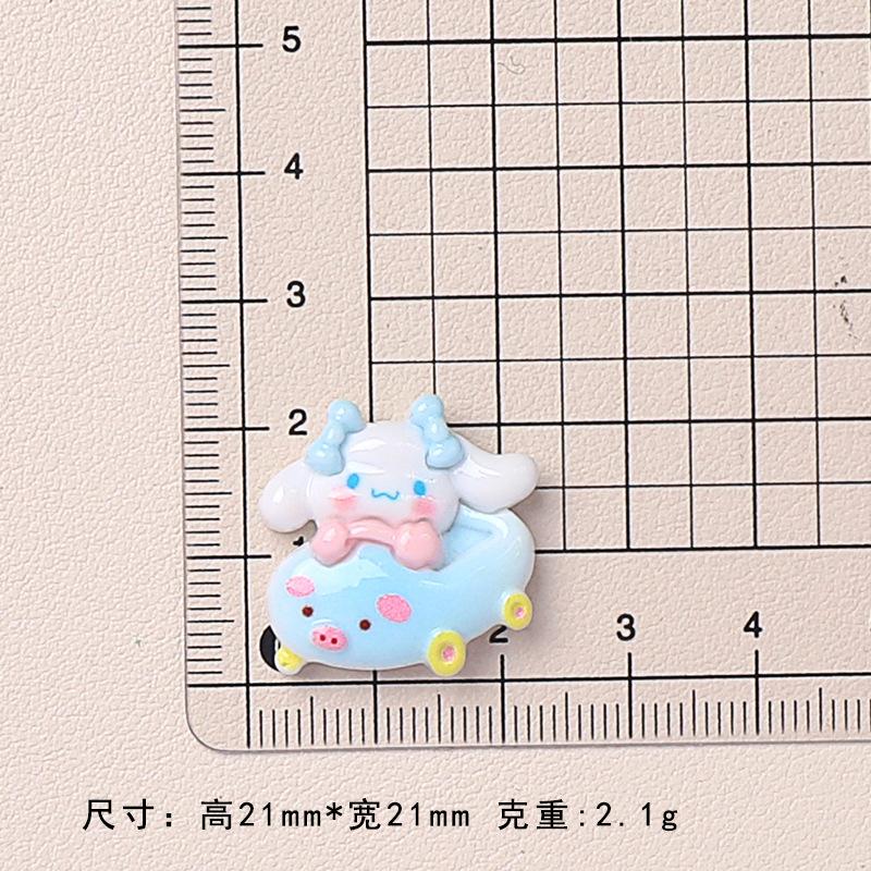 14/70PCS Cartoon Shiny Bumper Car Animal DIY Resin Accessories Jewelry Handmade Hair Clip Phone Case Water Cup Headpiece