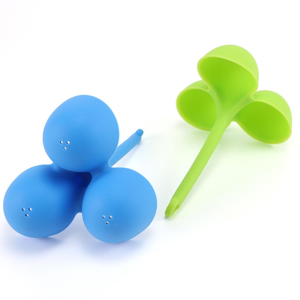 Silicone Egg Cooker 3 Hole Handheld Solid Color Reusable Washable Household Kitchen Boiler Cooking Tool Accessories