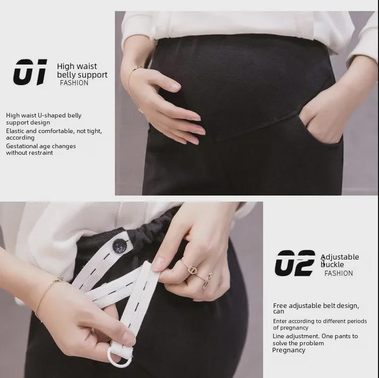 Maternity Spring/Autumn Casual Plus Velvet Sweatpants for Early Pregnancy