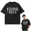 Streetwear T-Shirts Ice Nine Kills Washed T Shirt Short Sleeve Hip Hop T-Shirt Tops Tees for Men Women