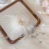 Autumn and Winter New Style Super Fairy Feather Catch Clip Large Hair Volume Large Back of The Head Shark Clip Pure Desire Wind Hair Clip Headdress