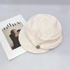25 Early autumn new pleated silver beret female literary painter hat showing face small beret tide
