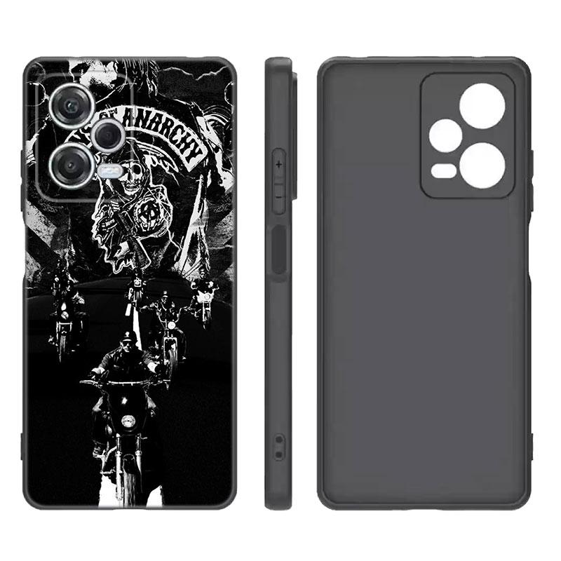 

Сыны Анархии ТВ черный силиконовый чехол для телефона Xiaomi Redmi Note 9 10 11 11S 11T 12 13 Pro 5G Plus 9S 10S 12S Redmi Note 13 4G