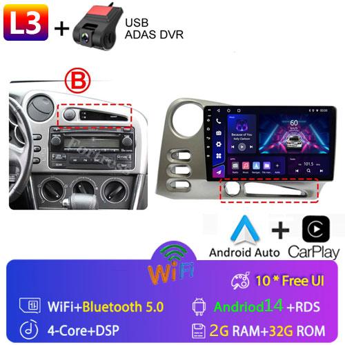 Dla PONTIAC Vibe 2003 - 2004 dla TOYOTA Matrix 2003 - 2008 System Android QLED IPS Ekran Dotykowy GPS Navi Radio Samochodowe Odtwarzacz Multimedialny