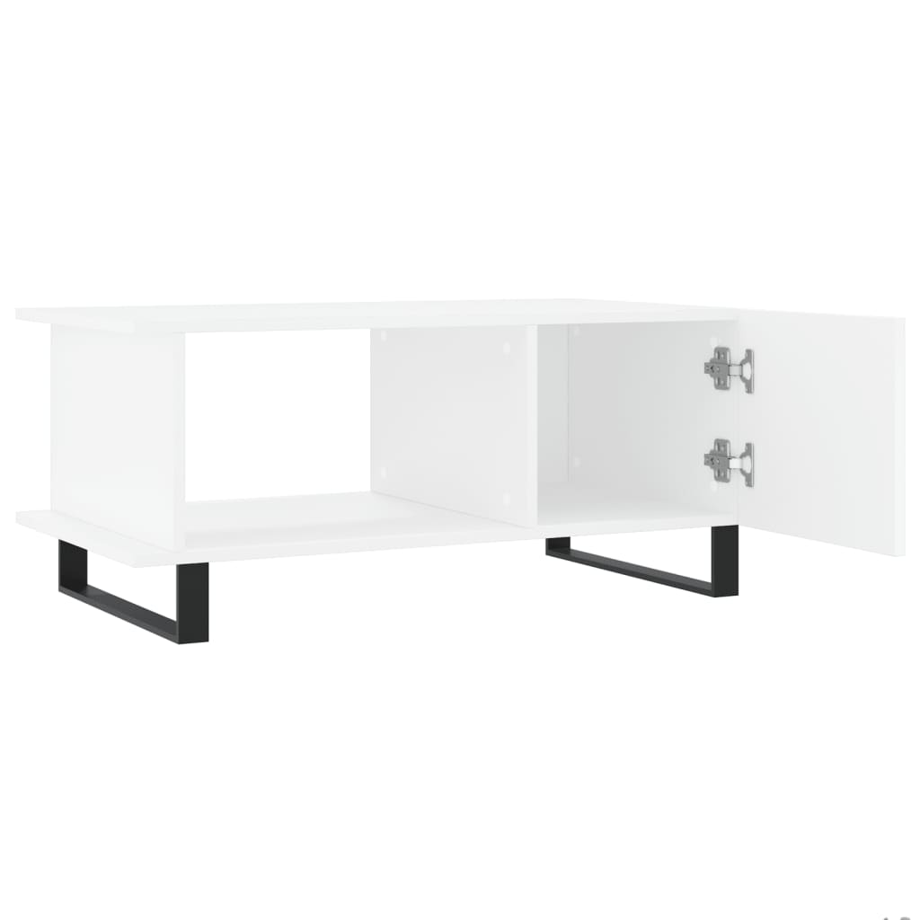 Coffee Table, White, 90x50x40 Cm, Wood-based Material