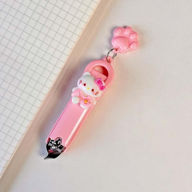 Sanrio Cute Hello Kitty Nail Clipper Outdoor Home Convenient Manicure Nail Clipper Student Office Girl Heart Nail Clipper Kawaii
