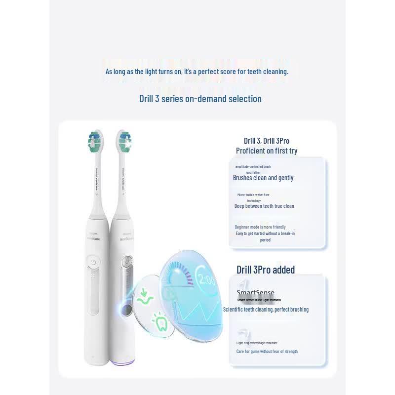 

Philips DiamondClean 3 Series Pro Sonic Electric Toothbrush CN plug (adapter included)