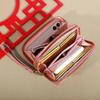 Simple Large-capacity Long Wallet, Solid Color Zipper Coin Purse, Valentine's Day Clutch Bag With Wristband