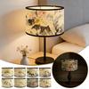 Chinese Flower And Bird Painting Lampshade Retro Bamboo Crafts Lampshade Hotel Home Decor Desk Wall Lamp Bedside Lamp Shades