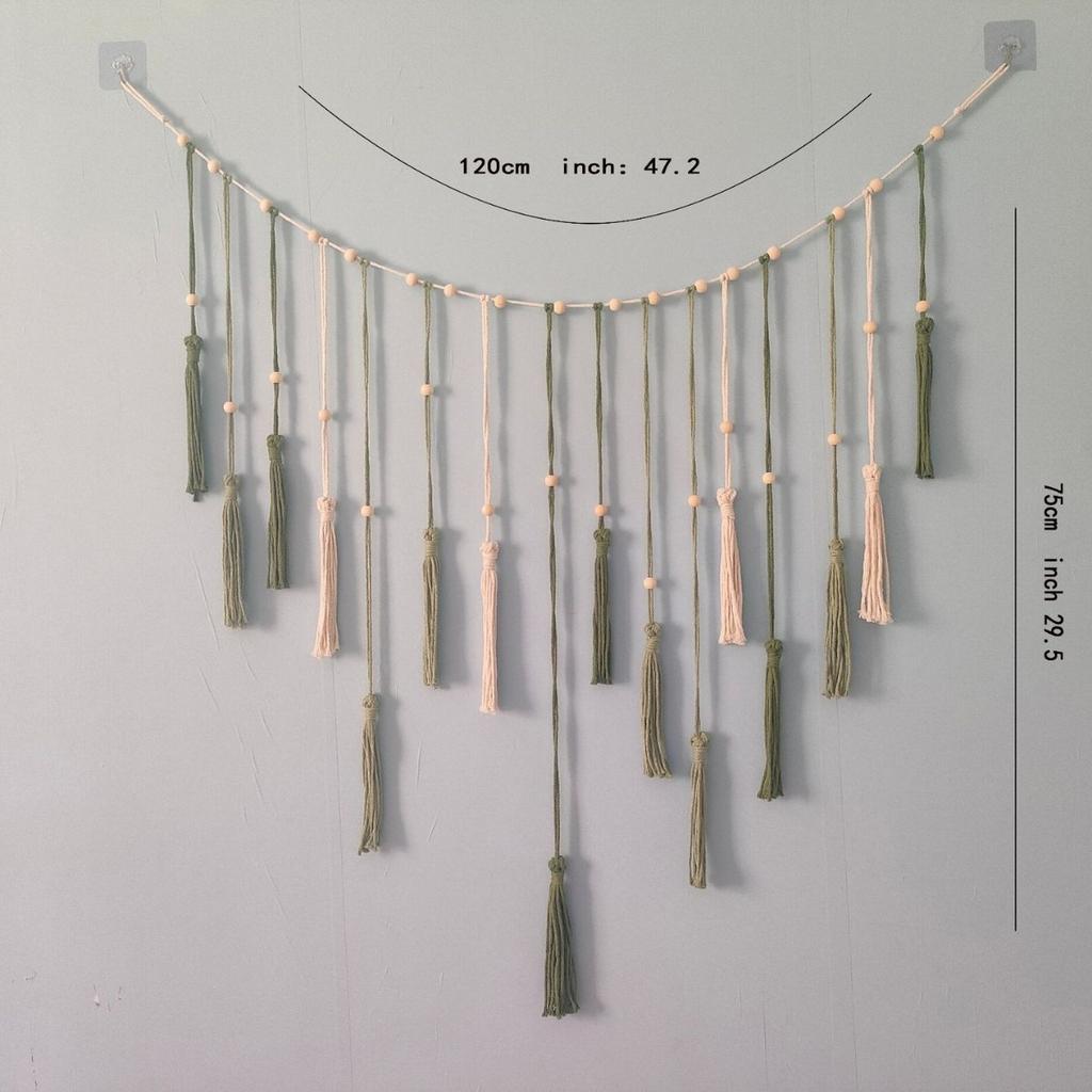 Boho Ev Dekorasyonu, Makrome Duvar Halısı Makrome Yaprak Tüy Duvar Asılı Dekor Oturma Odası Yatak Odası için, Boho Duvar Sanatı Ev Dekoru