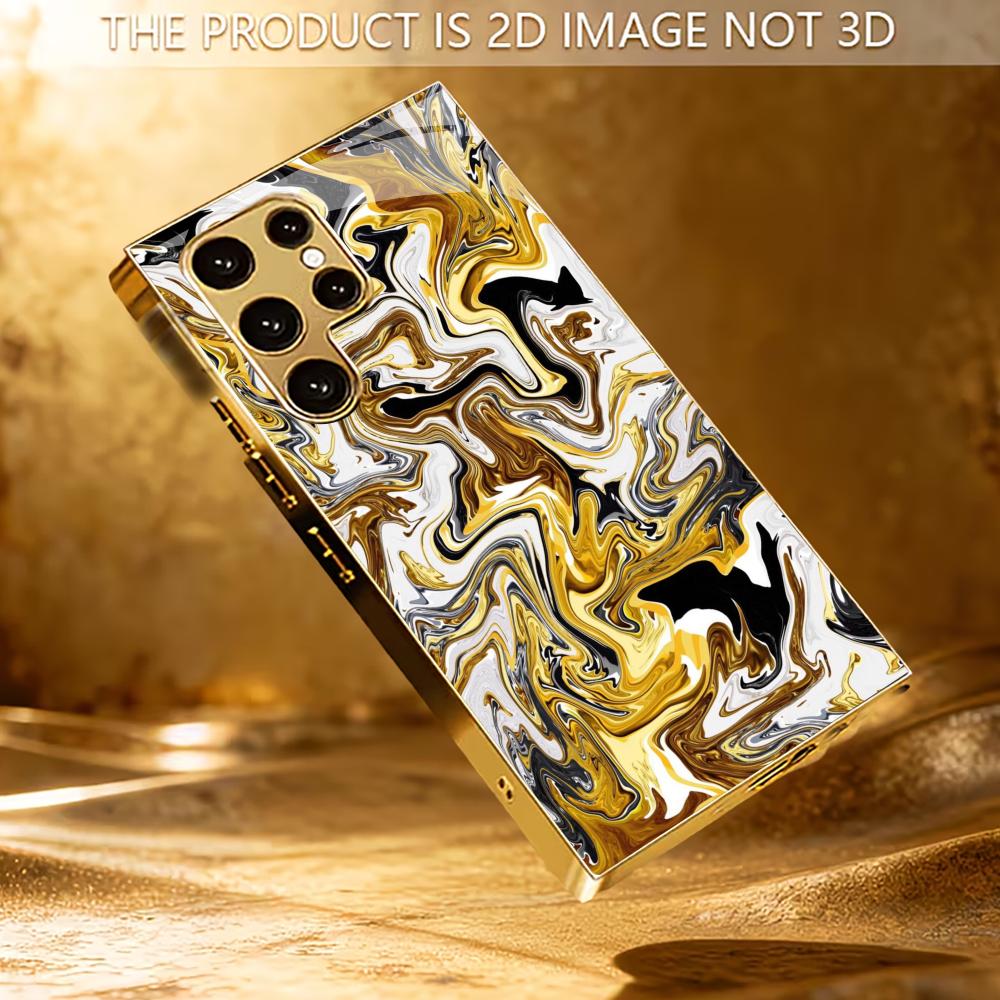Gilding Atmosphere Simplicity High-end Electroplating Glass PhoneCase for Samsung Galaxy S26 S25 S24 S23 S22 S21 FE,Ultra,Plus