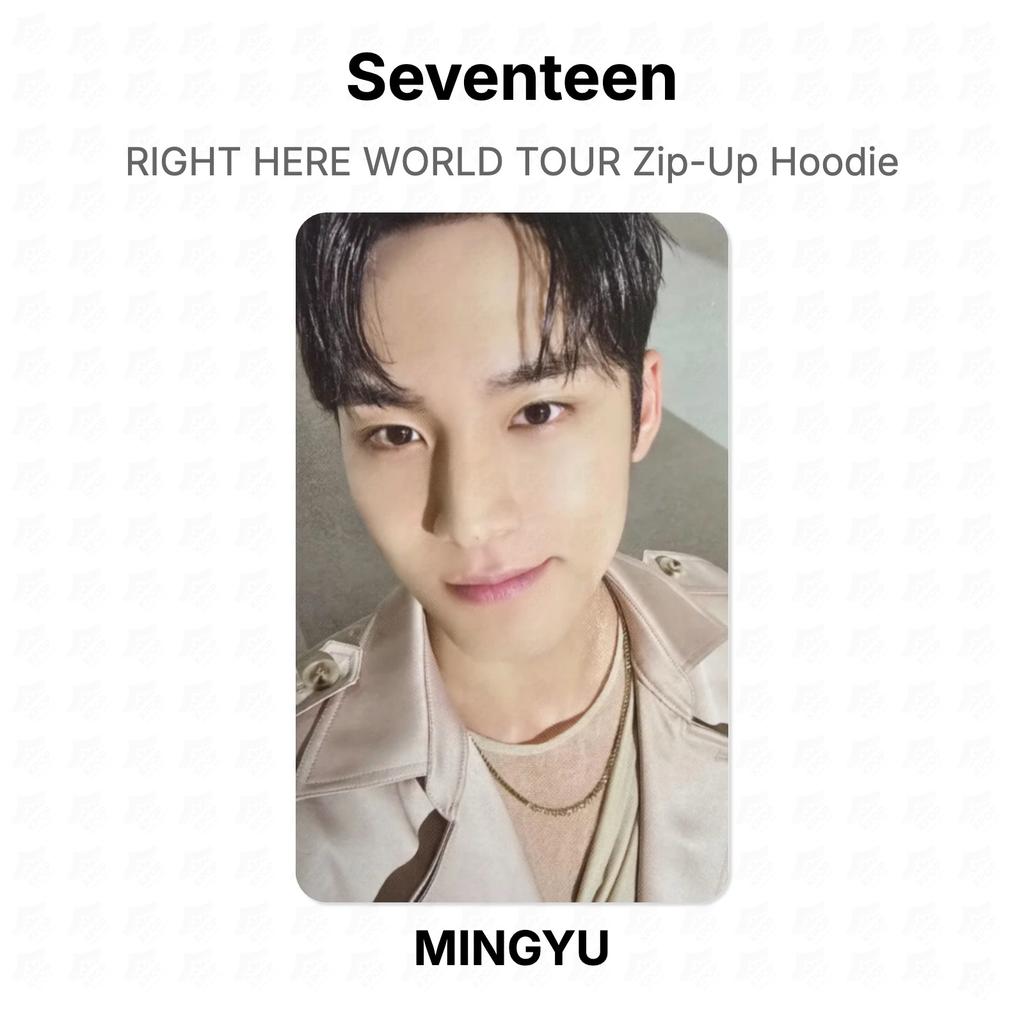 Seventeen RIGHT HERE WORLD TOUR Zip-Up Hoodie Official Photocard