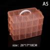 3 Layers Transparent Plastic Jewelry Storage Box Large-Capacity Finishing Box Necklace Ring Stud Earrings Box Ornament Box