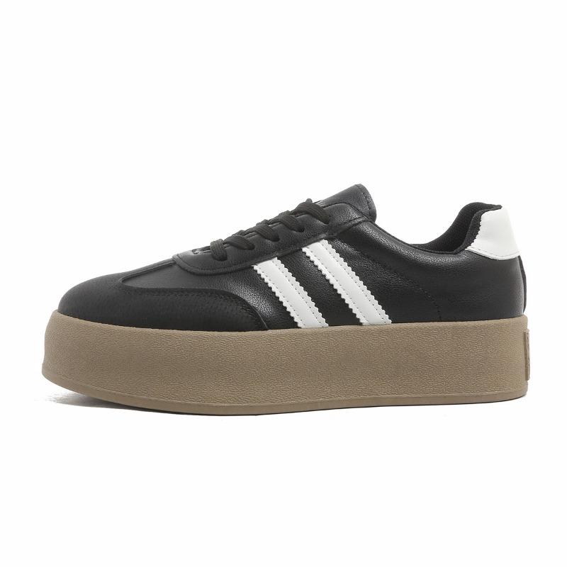 

Height-increasing casual board shoes, muffin lace-up single shoes, women s platform spring new little white shoes 35