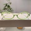 Elliptical Korean Reading Glasses Fashion Women Blue Anti Light Far Sight Eyeglasses Ladies Simple and Versatile Eyewear Diopter