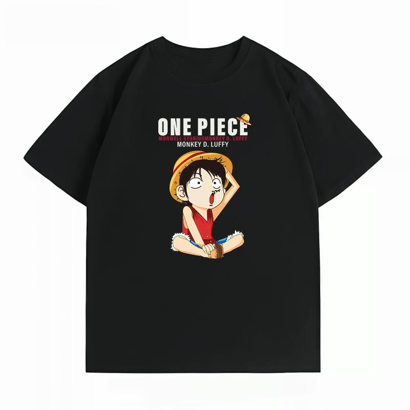 Unisexs Clothing New 100 Cotton Summer TShirt Bandai One Piece Unisexs TShirt Luffy Print Casual Unisexs TShirt S