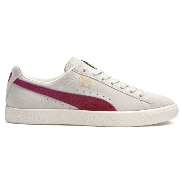 Puma Clyde From The Archive - Vaporous Grey Red Dahlia Unisex Sneakers 365319-01