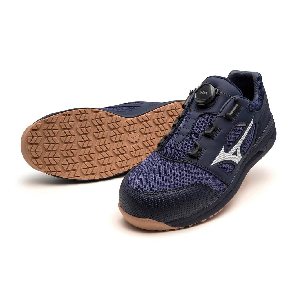Arbeitssicherheit Almighty Navy x 3E [Mizuno] Schuhe, Schuhe, LS52L BOA, Herren, Weiß, 26cm,