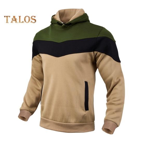 Herren Kapuzenpullover Herbst Winter Colorblock Kordelzug Dicker Plüsch Lange Ärmel Große Tasche Mit Kapuze Retro Dünn Locker Alltagskleidung Lässiges Sporttop