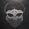 Full Face Masquerade Mask Veil Facial Jewelry Accessories Personality Rhinestone Mask  Party