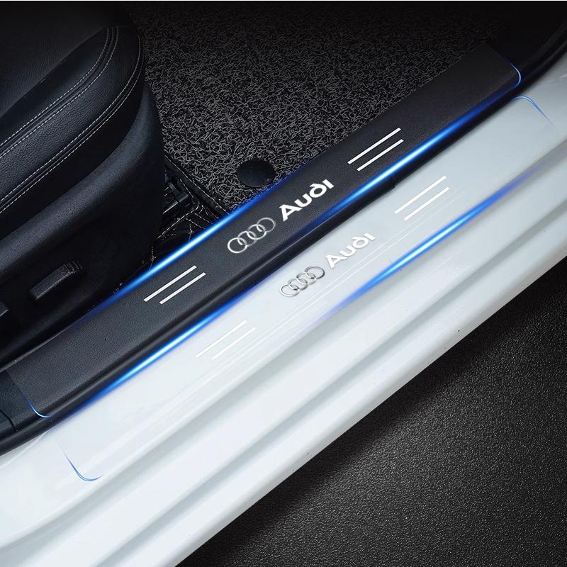 Car Threshold Protector Transparent Decorative Badge Sticker For Audi A1 A2 A3 A4 A5 A6 A7 A8 Q1 Q2 Q3 Q4 Q5 Q6 Q7 Q8 B5 B6 B7 B8 C5 C6 C7 C8 S4 S3