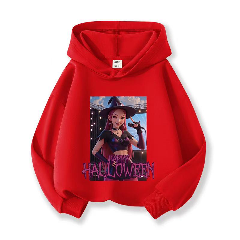 

Детская толстовка KPOP в корейском стиле, подарок на Хэллоуин, для мальчиков и девочек, теплая верхняя одежда, осень-зима 2025, Y2K мода, трендовая 100