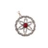 Red Garnet Gemstone 925 Sterling Silver Jewelry Handmade Designer Pendant 1.48" CP-29-3